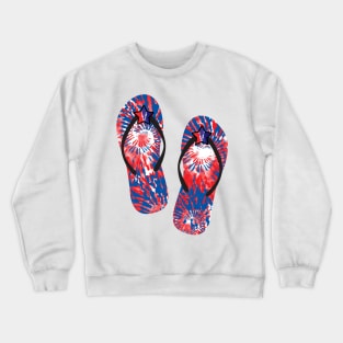 flip flops 4th of july Crewneck Sweatshirt